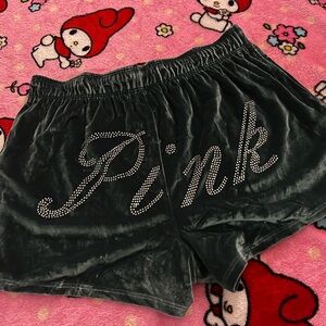 Vs Pink Velour Shorts